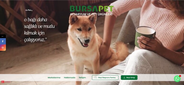 Bursa Pet B2B / Kurumsal Sayfası Yayında